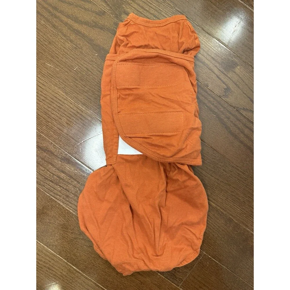 Embé 2-Way Baby Swaddle Wrap One Size 6-14 lbs Burnt Orange Cotton